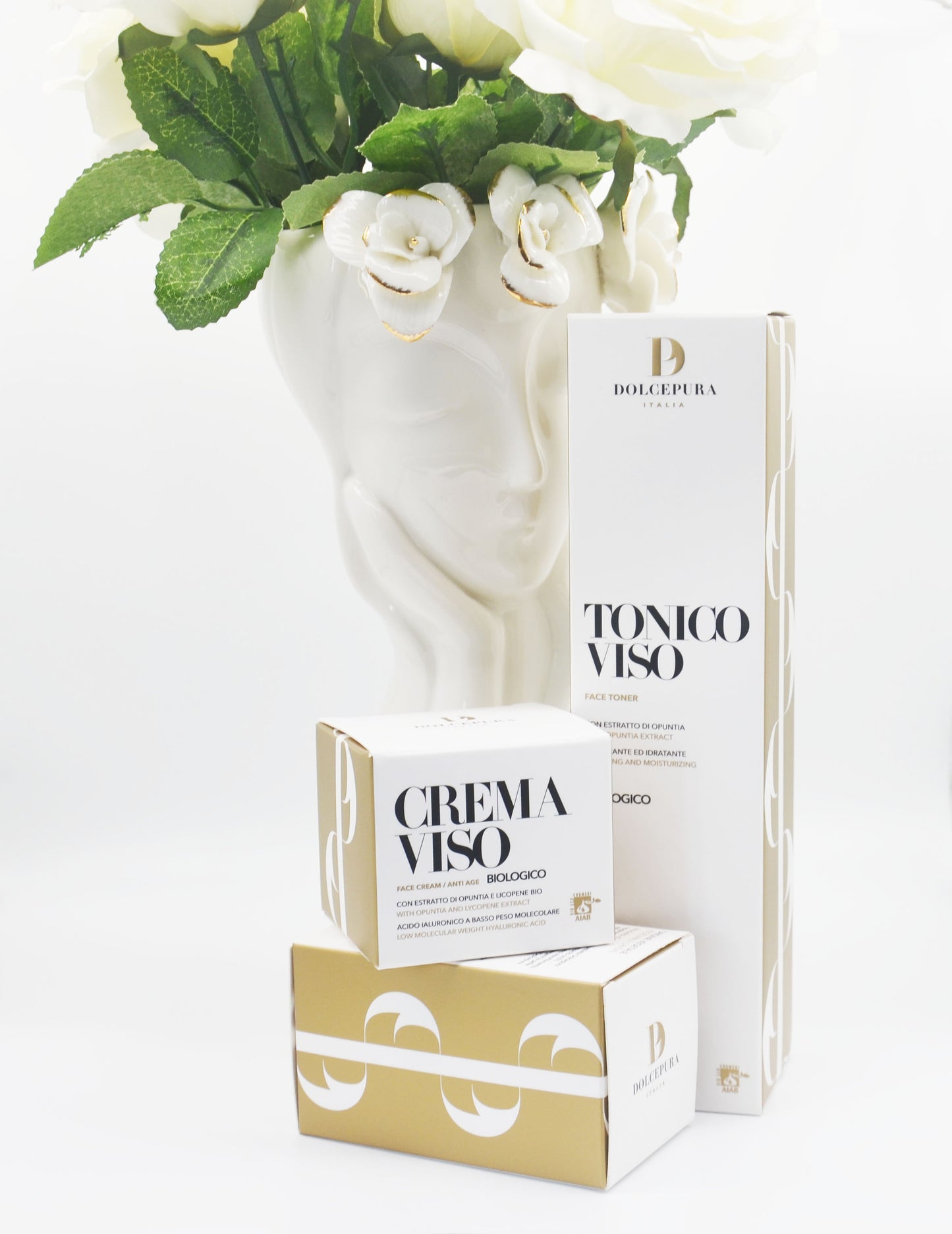 FACE Tonic und Creme Set "GENTILE" (aus italienischen Bio-Zutaten) handwerkliche Produktion. AIAB ecobium zertifiziert