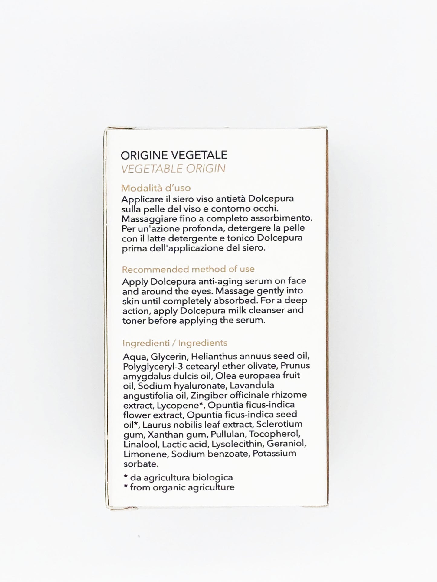 Ser de FAȚĂ, cremă ușoară de față, cremă zona OCHILOR "PREZIOSI" (cu extract de opuntia, licopen și acid hialuronic cu greutate moleculară mică). Origine organică și vegetală